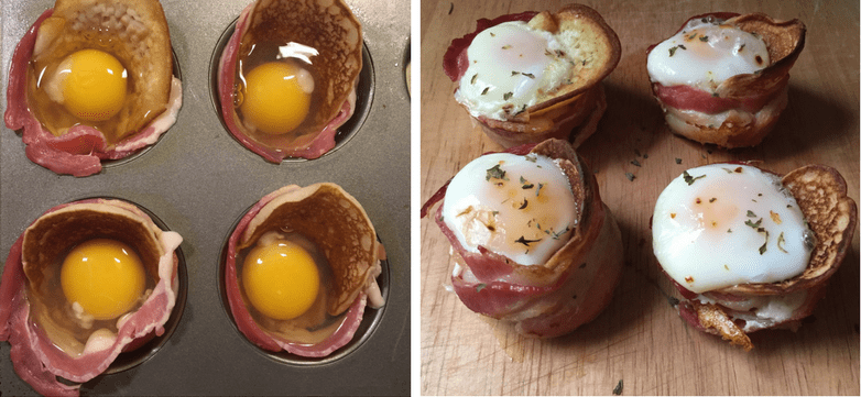 Bacon Pancake cup recipe